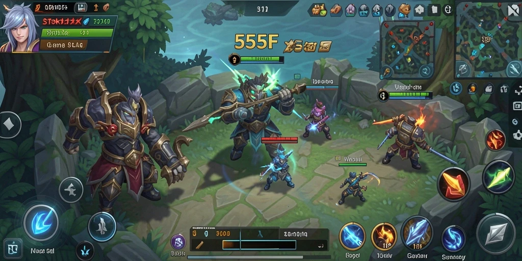 Tangkapan layar gameplay menarik dari 555F yang menunjukkan aksi taktis.
