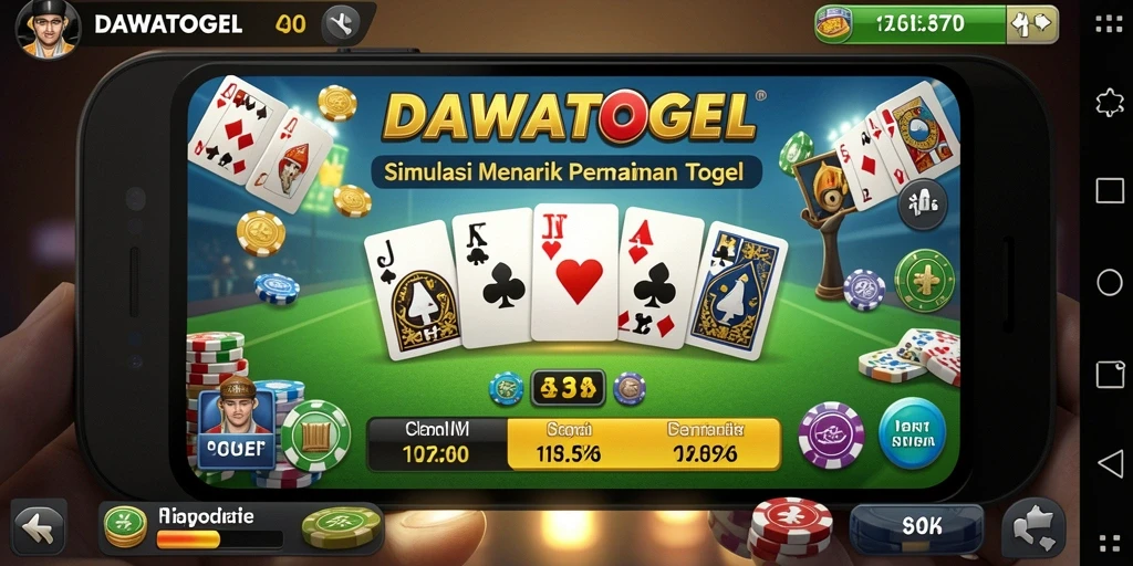 Tampilan gameplay DAWATOGEL dengan grafik menarik dan interaksi intuitif.