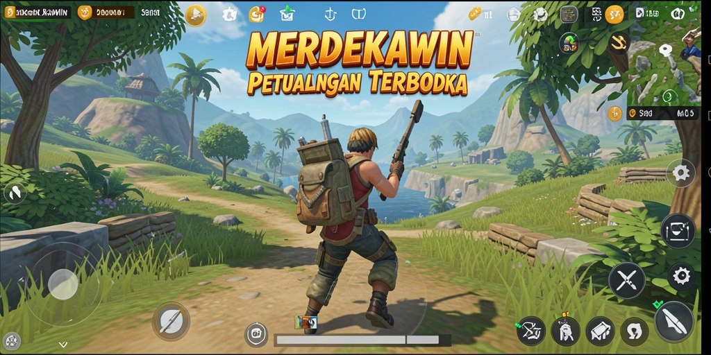 Gameplay seru di dunia terbuka MERDEKAWIN.
