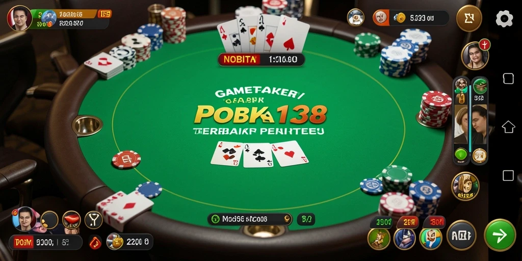 Tampilan gameplay Poker yang menegangkan di NOBITA138.